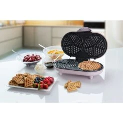 Bestron Doppel-Herzwaffeleisen ADWM1000P -Küchengeräte Bestron Doppel Herzwaffeleisen ADWM1000P@@1742125 5