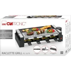 Clatronic Raclette Grill Mit Heißem Stein RG 3678 -Küchengeräte Clatronic Raclette Grill mit hei em Stein RG 3678@@1864166 8