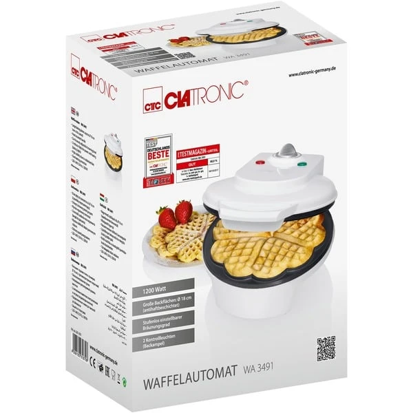 Clatronic Waffelautomat WA 3491, Waffeleisen 4 Clatronic Waffelautomat WA 3491, Waffeleisen – Bild 4