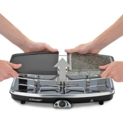 Cloer Raclettegrill 6435 Mit Naturstein Und Aluminium-Druckgussplatte -Küchengeräte Cloer Raclettegrill 6435 mit Naturstein und Aluminium Druckgussplatte@@1675960 5