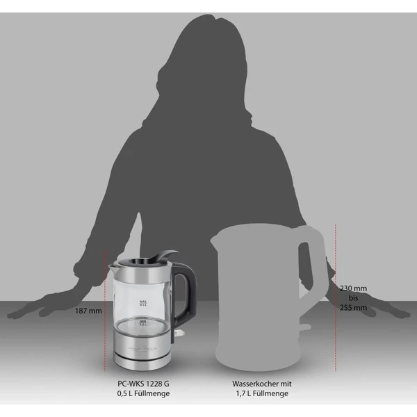 ProfiCook Glas-Wasserkochher PC-WKS 1228 G, Wasserkocher 7 ProfiCook Glas-Wasserkochher PC-WKS 1228 G, Wasserkocher – Bild 7