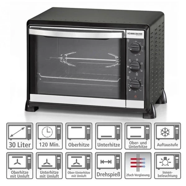 Rommelsbacher Back & Grill Ofen Mit Umluft BG 1550, Mini-Backofen 9 Rommelsbacher Back & Grill Ofen Mit Umluft BG 1550, Mini-Backofen – Bild 9