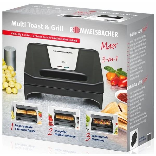 Rommelsbacher Multi Toast & Grill SWG 700 3-in-1 Max, Kontaktgrill – Bild 6